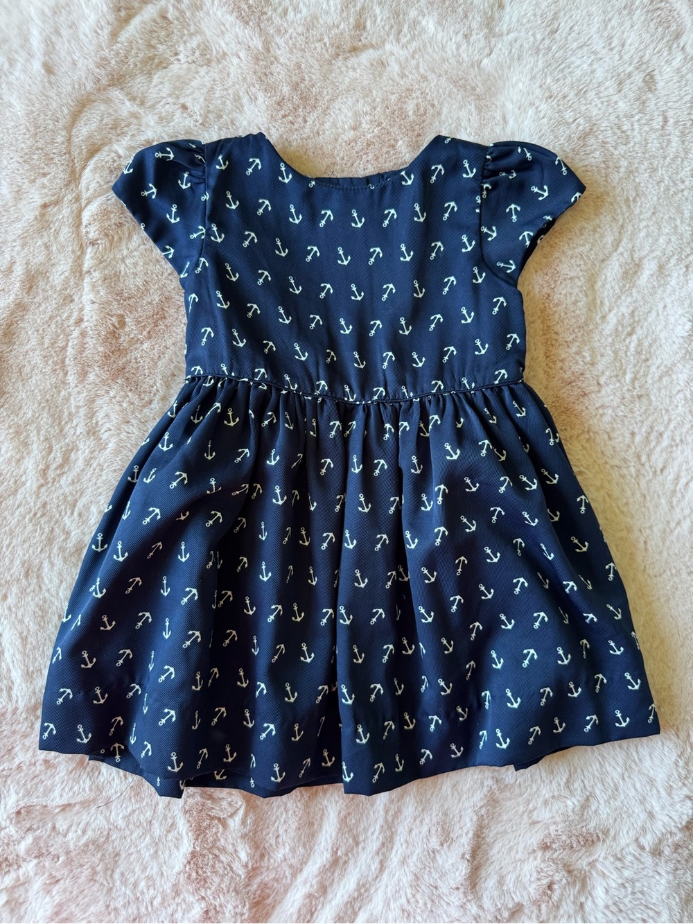 Ralph Lauren Navy Anchor Dress Baby Girl Size 9 Months